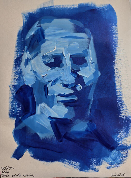 Portrait Practice, Acrylic on paper, 21 x 14.5 cm Portrait Practice, Acrylic on paper, 21 x 14.5 cm