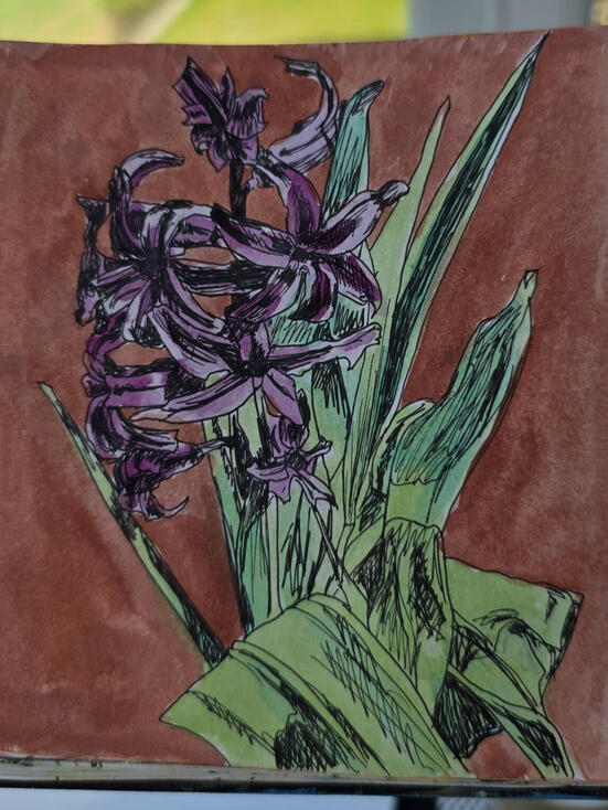 Garden Scribbles, Watercolour and pen on paper, 21 x 14.5 cm Garden Scribbles, Watercolour and pen on paper, 21 x 14.5 cm