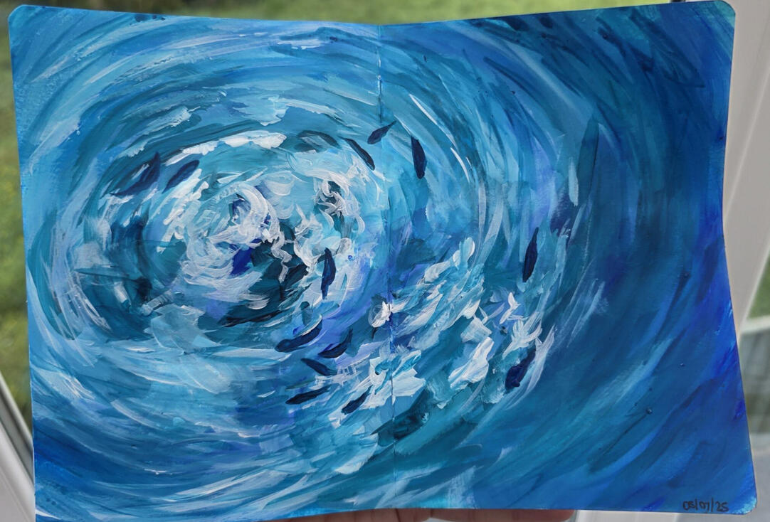 Shoal, Acrylic on paper, 18.5 x 26 cm Shoal, Acrylic on paper, 18.5 x 26 cm